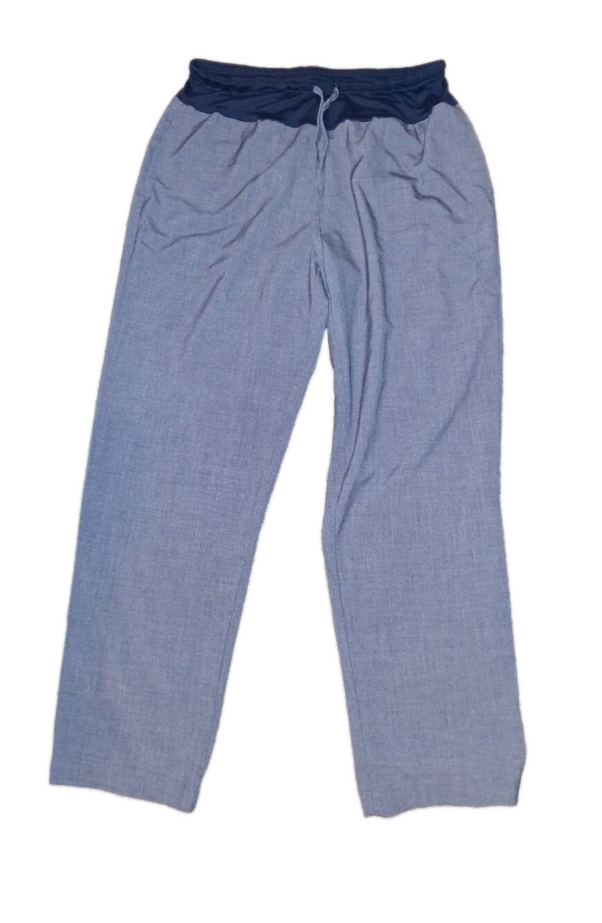 CuddlDuds Scrub Pants Blue Heather Blue Womans Medium Peite
